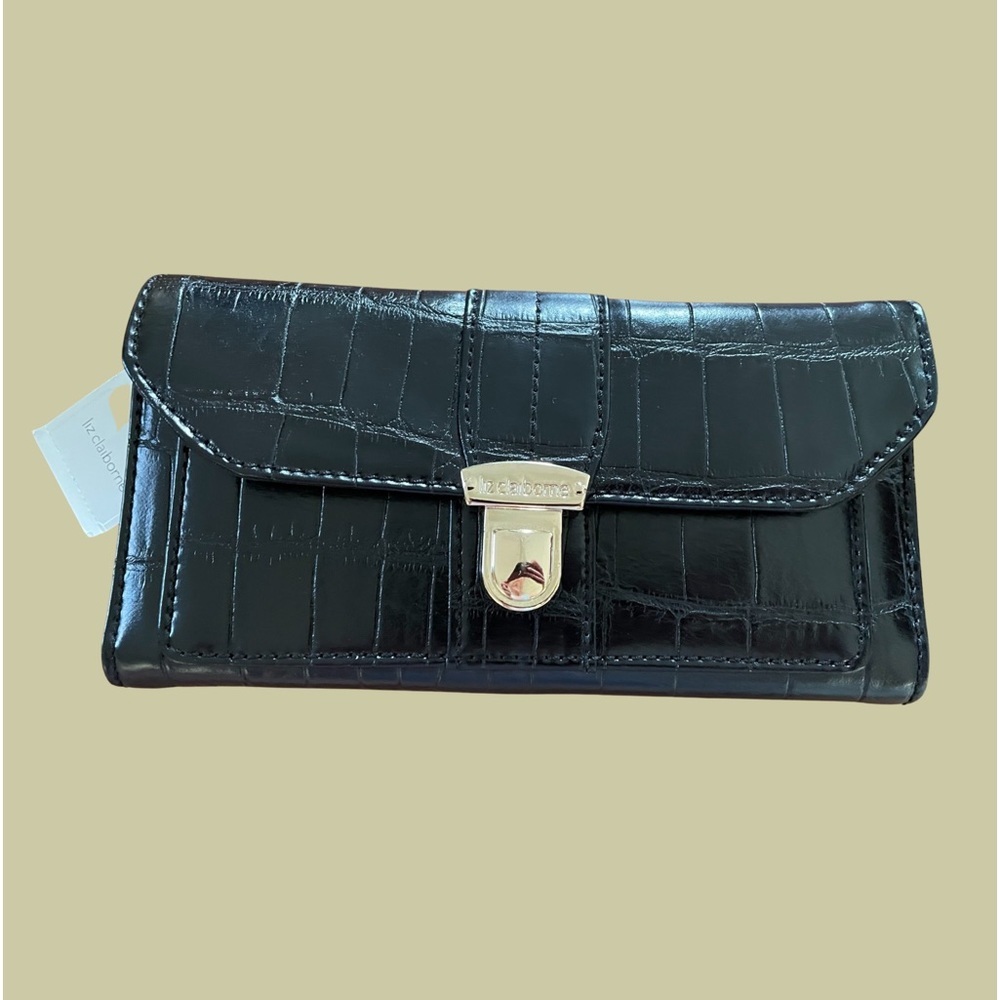 New With Tags!!! This Is A Black Liz Claiborne, Leather Wallet.